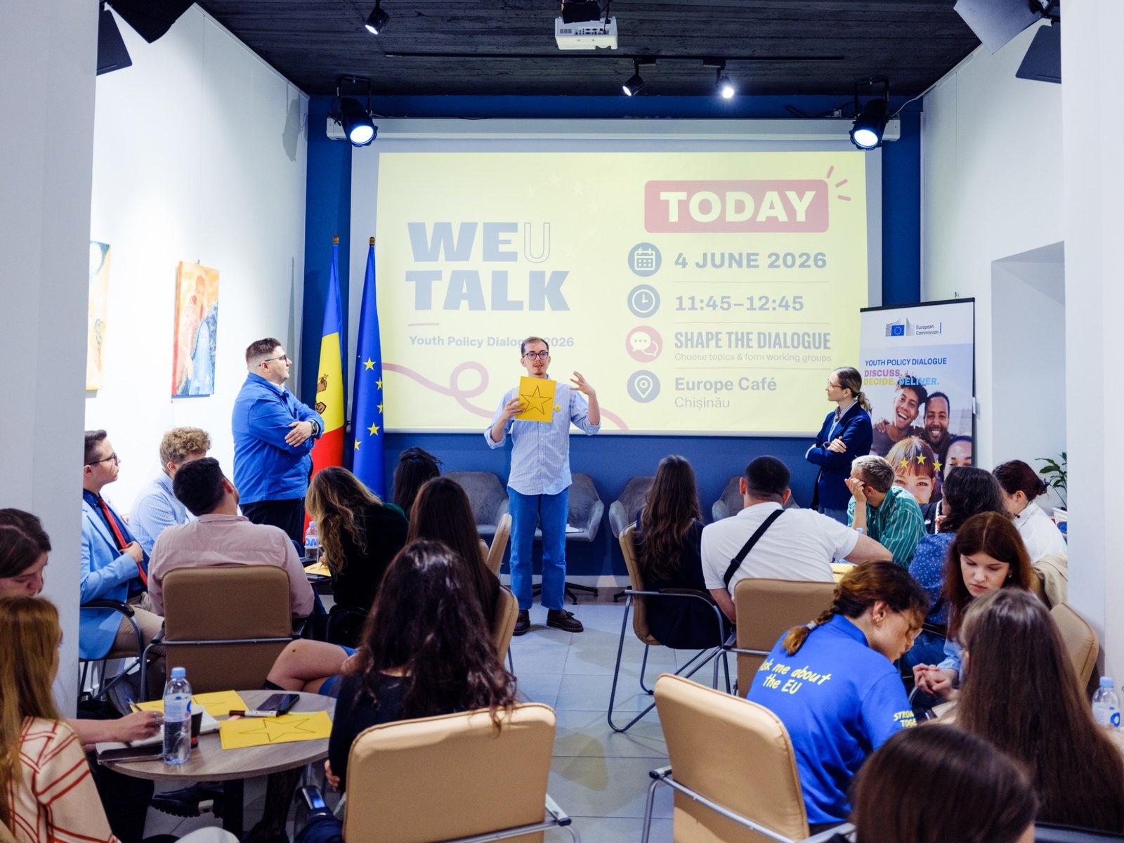 Andin Berisha at a European youth engagement event