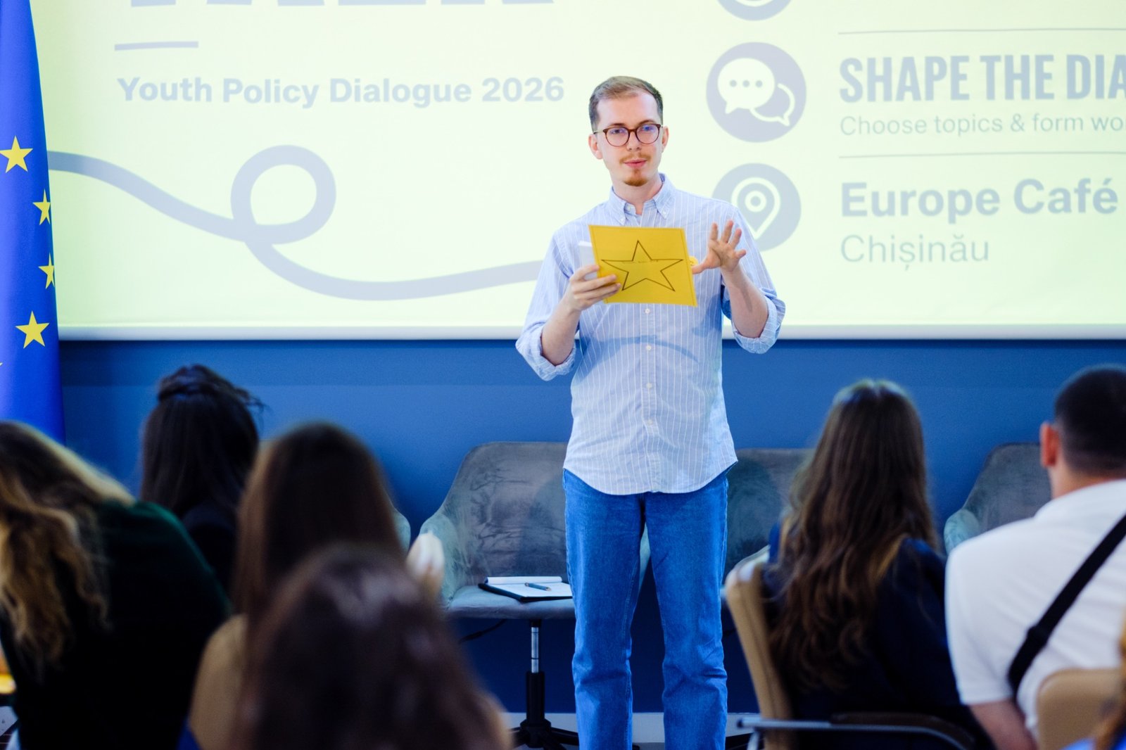 Andin Berisha at a European conference